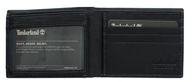 Alt view image 4 of 6 - Men's Wellington Leather Rfid Bifold Commuter Security Wallet, Black, One Size