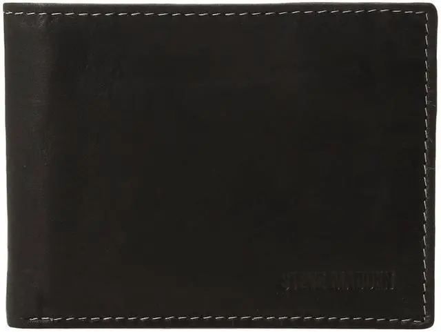 Main image of Slim Leather Wallet for Men with Extra Capacity Attached Flip Pockets