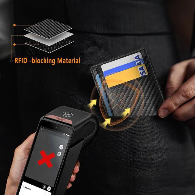 Alt view image 5 of 7 - Slim Minimalist Wallet for Men, RFID Blocking Credit Card Holder, Front Pocket ID Card Case, Gifts for Men, Husband, Boyfriend, Teenage