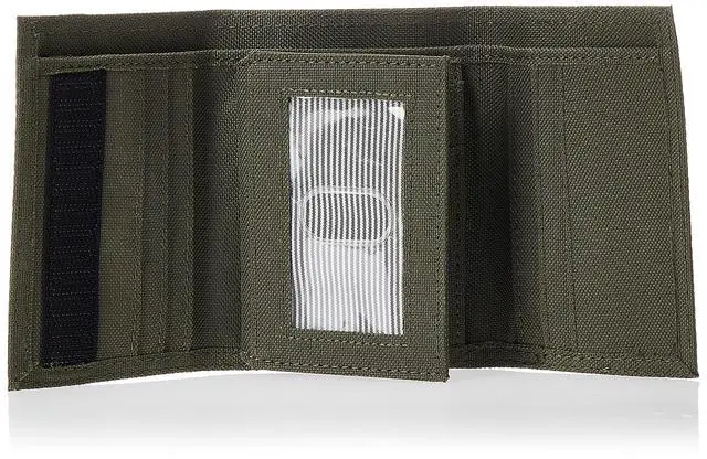Alt view image 4 of 4 - Men's Trifold Nylon Wallet, Olive, One Size