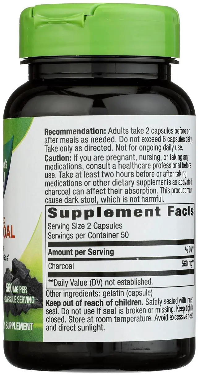 Alt view image 7 of 7 - Activated Charcoal - Charcoal Supplement that Binds Unwanted Materials & Gas* - Alternative to Powder - Gluten-Free & Dairy-Free - 100 Count