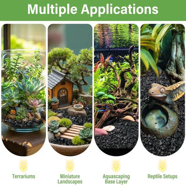 Alt view image 7 of 7 - 2 QT Horticultural Charcoal- Natural Biochar Soil Amendment | Improves Soil Drainage & Aeration, Activated Charcoal for Plants, Terrariums, Orchids, Succulents, Bonsai and Potting Mix