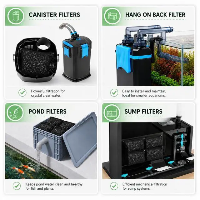 Alt view image 3 of 7 - Activated Charcoal, Premium Natural Coconut Shell Activated Carbon for Freshwater and Saltwater, Aquarium Filter Media, Activated Charcoal Bulk (1.4lb with Fine Mesh Bag)
