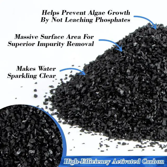 Alt view image 2 of 7 - Activated Charcoal Pellets - 1.7 LB Activated Carbon, 6 Nylon Bags | Coconut Shell Activated Charcoal for Fish Tanks, 780 g Bulk Aquarium Carbon for Fish Tanks Supplies, Clear Water Filtration