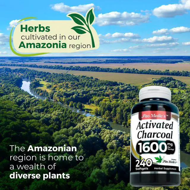 Alt view image 4 of 7 - Lab | Activated Charcoal | 240 caps | Activated Charcoal Pills