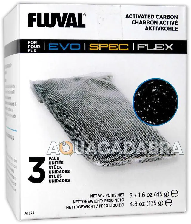 Main image of Spec/Evo/Flex Activated Carbon, Replacement Aquarium Filter Media, 3-Pack, A1377 | Replacement Aquarium Filter Media