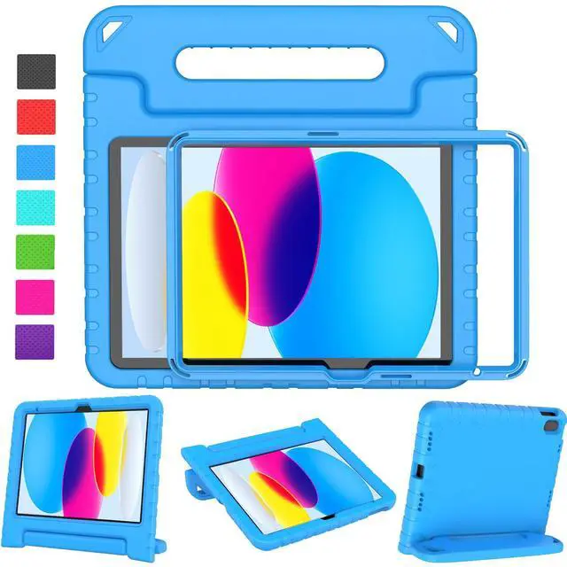 Main image of Kids Case for iPad A16 11th Generation 11-inch 2025/ iPad 10th Generation 10.9-inch 2022 with Screen Protector, Lightweight Shockproof Convertible Handle Stand Cover for iPad 11/10 Gen, Blue