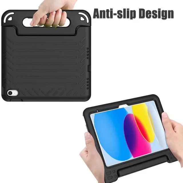 Alt view image 3 of 7 - Kids Case for New iPad (A16) 11th Generation 11 Inch 2025, iPad 10th Generation 10.9" 2022 with Built-in Screen Protector Durable Shockproof Lightweight Handle Cover for i Pad 10/11 Gen, Black