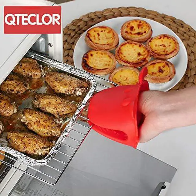 Alt view image 4 of 5 - Mini Oven Mitts Gloves-BPA Free Silicone,Heat Resistant, Cooking Pinch Mitts Potholder for Kitchen Cooking & Baking
