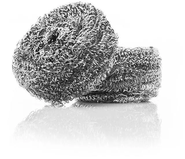 Main image of Stainless Steel Scrubbers Rust Resistant Sponge for Pots, Pans, Grills, Ovens, Sinks and Tools Metal Scrubbers for Kitchen & Garage Cleaning (1 Pack - 2 Count)