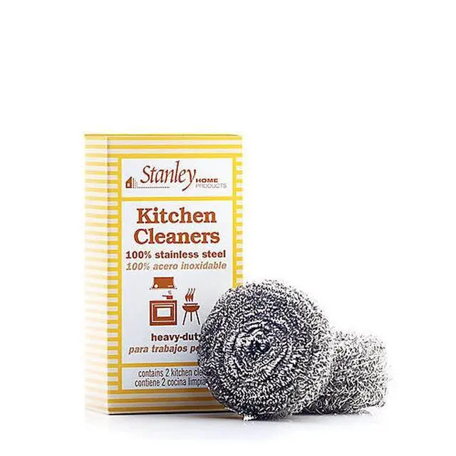 Alt view image 2 of 7 - Stainless Steel Scrubbers Rust Resistant Sponge for Pots, Pans, Grills, Ovens, Sinks and Tools Metal Scrubbers for Kitchen & Garage Cleaning (1 Pack - 2 Count)