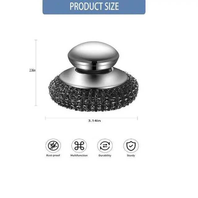 Alt view image 7 of 7 - Steel Wool Scrubber, Oven Cleaner Brush, Stainless Steel Scrubber and Crevice Brushes Cleaning Set for Dishes, Iron, Pots, Stoves, Barbecue Grills, Sink