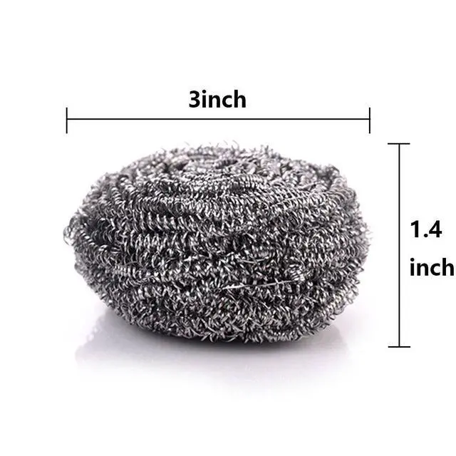 Alt view image 2 of 7 - 12 Pcs Stainless Steel Wool Scrubber, Steel Wool Soap Pads, Steel Wool Scrubber forKitchens, Bathroom Cleaning Dishes Pans Pots Ovens Grills