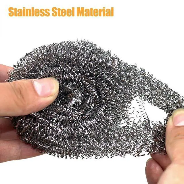 Alt view image 3 of 7 - Stainless Steel Scouring Pads, 20 Pack Heavy Duty Scrubbers for Kitchen, Pots, Pans, Bathroom