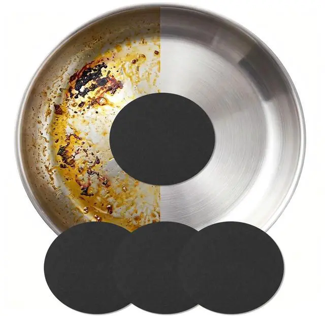 Main image of 3PCS Stainless Steel Sponge, Heavy Duty Emery Sponges for Burnt-On Stain Removal, Zero Chemicals, Reusable Cleaning Sponges for Stainless Steel Cookware, Pots, Pans & Grills