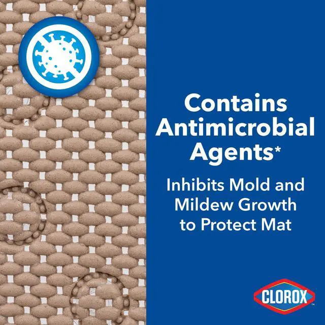 Alt view image 6 of 7 - Brand Clorox Cushioned Foam Bath Mat for Tubs, Non-Slip with Suction Cups, 17 Inches x 36 Inches, White