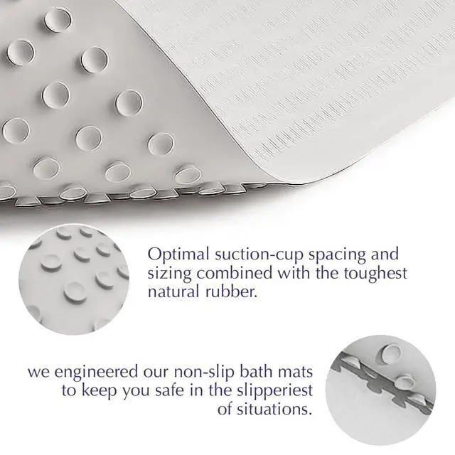 Alt view image 3 of 6 - Bathtub Mat Non Slip, Rubber Bath Mat for Kids, Baby, Pet, 16 x 28