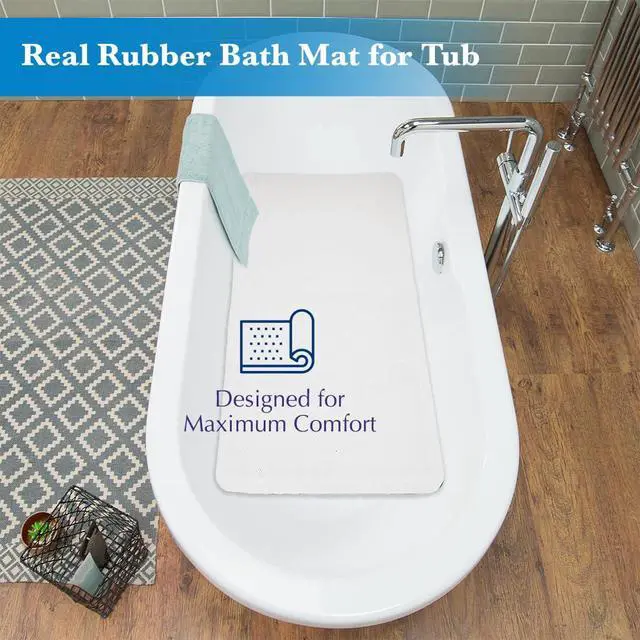 Alt view image 4 of 6 - Bathtub Mat Non Slip, Rubber Bath Mat for Kids, Baby, Pet, 16 x 28