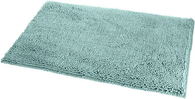 Alt view image 2 of 6 - Bathroom Rugs, Extra Soft Absorbent Shag Bath Rugs, Non-Slip Backing, Quick Drying, Machine Washable, Plush Comfort for Bathroom Floor, Tub and Shower, 21" x 34", Seafoam Green