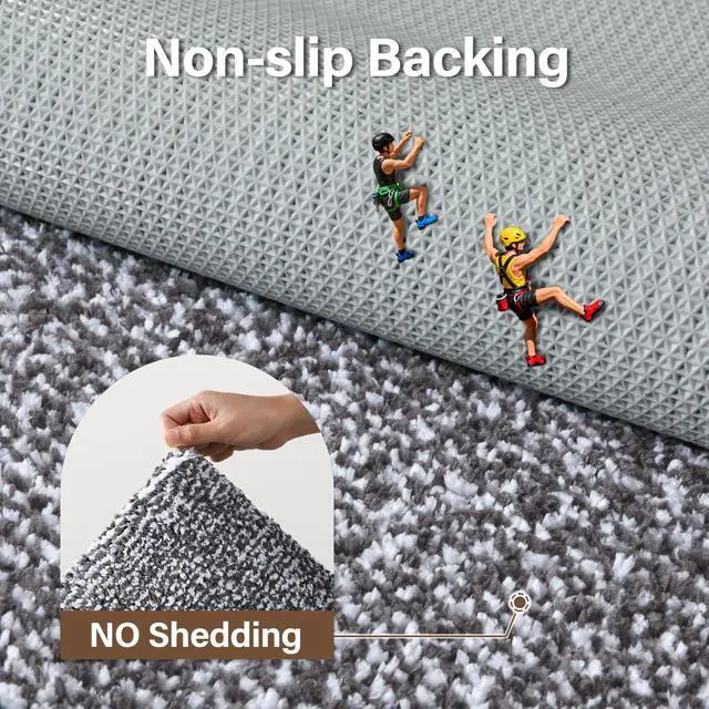 Alt view image 6 of 7 - Long 2x4 Ft (48''x24'') Bathroom Rugs, Non Slip Washable Bath Mat Grey | Soft Absorbent Quick Dry Bath Rugs for Bathroom Shower Tub, Large Non Slip Washable Kitchen Runner Rug, Home Decor