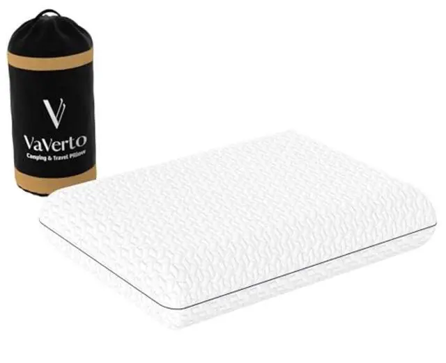 Alt view image 4 of 7 - Camping Pillow - Backpacking Memory Foam Travel Pillow 1-Pack | Medium firm memory foam pillow - breathable, machine washable cover - Ideal lightweight small pillow - backpacking & outdoors