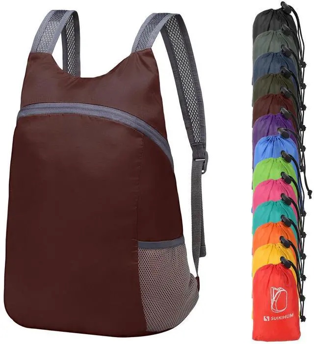 Main image of Ultra Lightweight Hiking-Daypack,Foldable Travel Packable Backpack | 20L Foldable Bag for Camping Cycling Outdoor,Day Pack for Men Women,Dark Red
