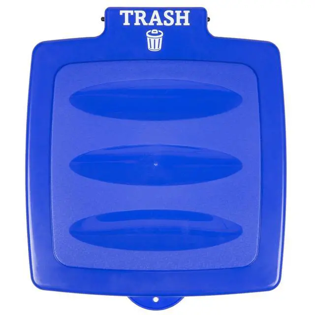 Alt view image 6 of 7 - Portable Trash Bag Holder Collapsible 13-Gallon Garbage Bin for Indoor/Outdoor Use, Camping, Recycling, and Parties Durable Plastic Trash Can Outdoors (Blue)