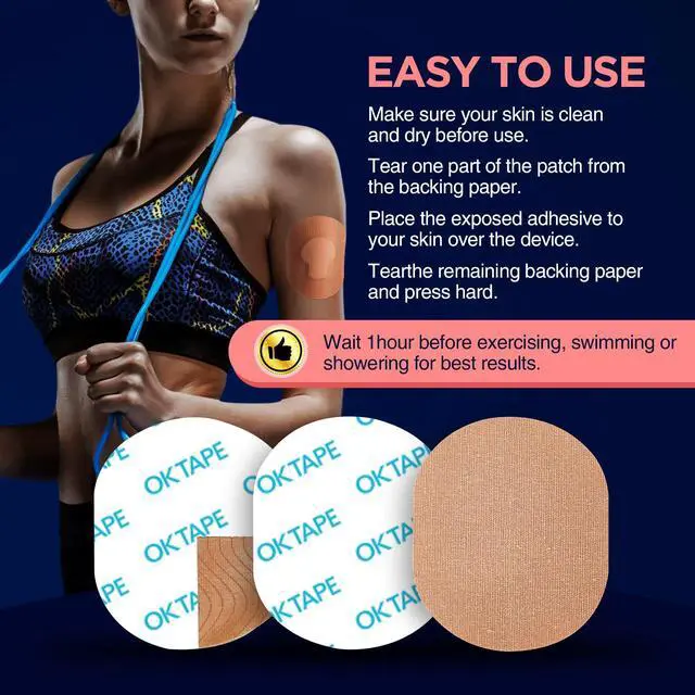 Alt view image 4 of 7 - Adhesive Patches for MEDTRONIC Guardian and Other Sensor 15 PCS | Waterproof Sweatproof for Swimming, Shower, CGM Patches,Thin, Breathable Long Last Sensor Patches, Beige