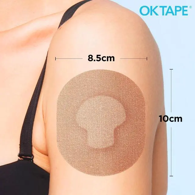 Alt view image 6 of 7 - Adhesive Patches for MEDTRONIC Guardian and Other Sensor 15 PCS | Waterproof Sweatproof for Swimming, Shower, CGM Patches,Thin, Breathable Long Last Sensor Patches, Beige