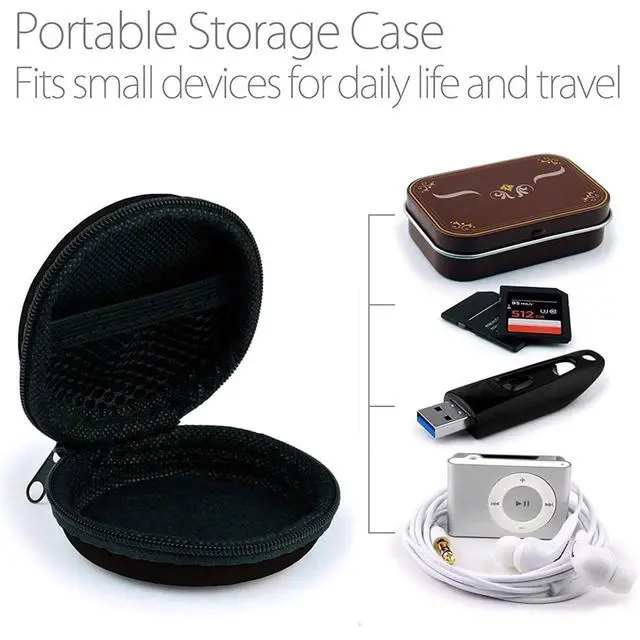 Alt view image 5 of 6 - Earphone Case Headphone Earbud Hard Protective Carrying Case Bag