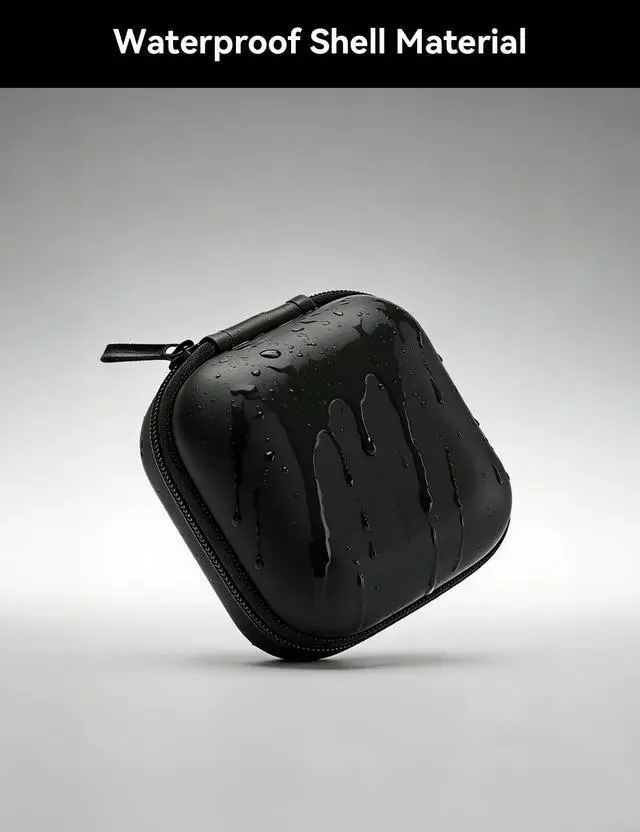 Alt view image 4 of 6 - Earphone Case, Headphone Earbud Hard Protective Carrying earplug Case Bag for Wired Earphones MP3 Small Items