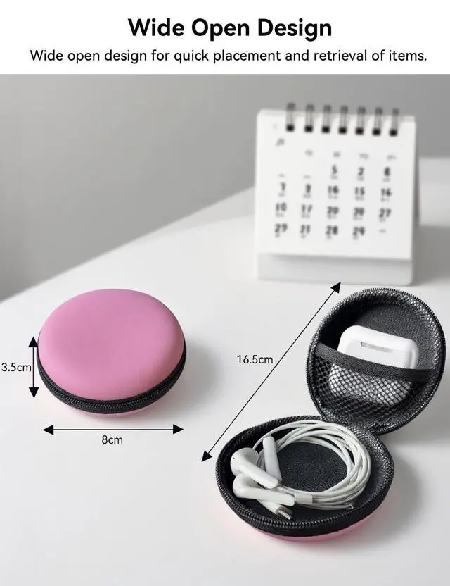 Alt view image 2 of 6 - Earphone Case Headphone Earbud Hard Protective Carrying Case Bag