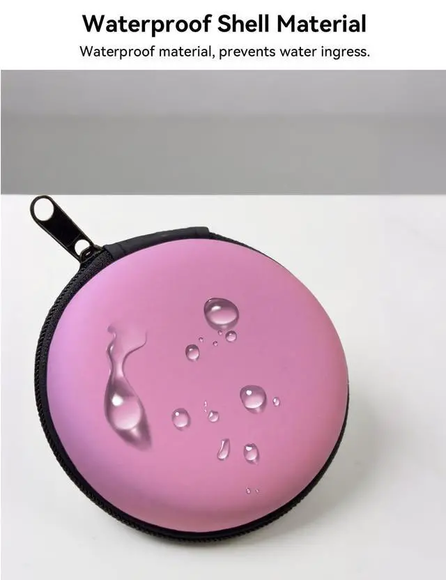Alt view image 3 of 6 - Earphone Case Headphone Earbud Hard Protective Carrying Case Bag