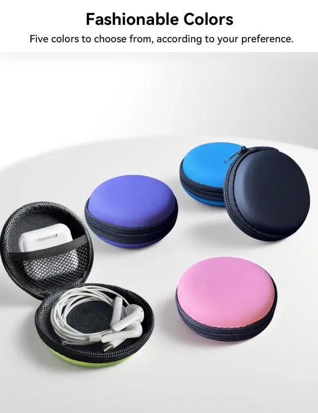 Alt view image 6 of 6 - Earphone Case Headphone Earbud Hard Protective Carrying Case Bag