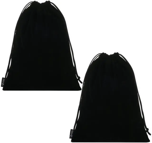 Main image of 2 Pcs Portable Headphone Carrying Bag Travel Headset Storage Pouch Soft Drawstring Headphone Case Bag for Over-Ear Headphones Gaming Headset Neckband Earphones (Black Color)