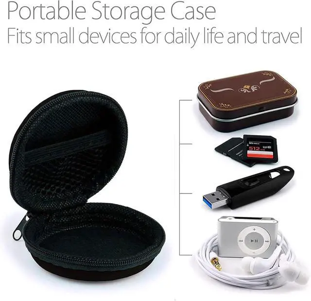 Alt view image 4 of 7 - Earphone Case Headphone Earbud Hard Protective Carrying Case Bag