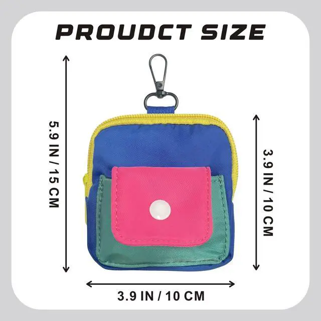 Alt view image 2 of 6 - Portable Headphone Case Storage Bag, Universal Wireless Earbuds Pouch, Color Blocking Phone Accessories Organizer for Earphone Data Cable Small Change, 1 Piece