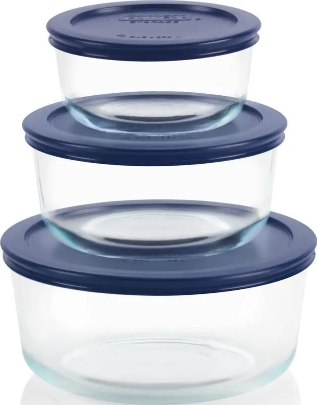 Main image of Simply Store (3-Pack) Glass Food Storage Containers Set (2, 4, 7 Cup)