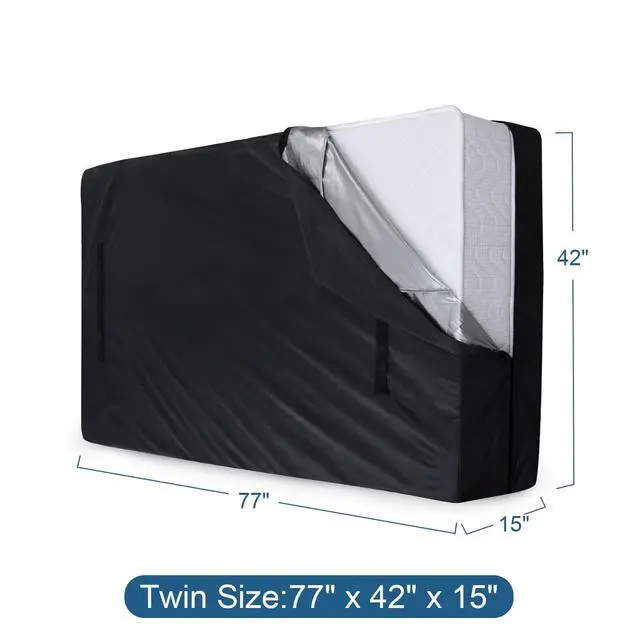 Alt view image 4 of 6 - Mattress Bags for Moving and Storage Twin Size Waterproof | Mattress Protector Mattress Cover with Heavy Duty Handles,Strong Zipper,Reusable Thick Moving Supplies & Moving Bags,Black