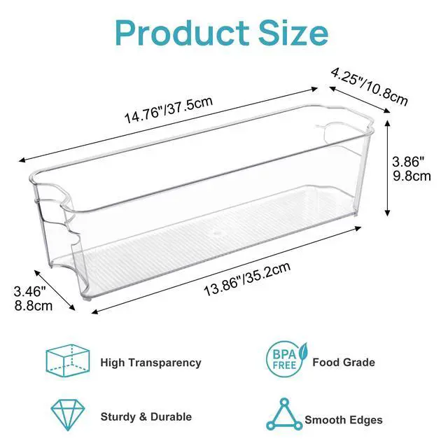 Alt view image 2 of 7 - 4Pcs Clear Breastmilk Storage Bags Container in Freezer Fridge | BPA-free Plastic Storage Bins, For Breast Milk Baby Pouches Formula Bottles and Yogurts, In Freezer Fridge and Pantry