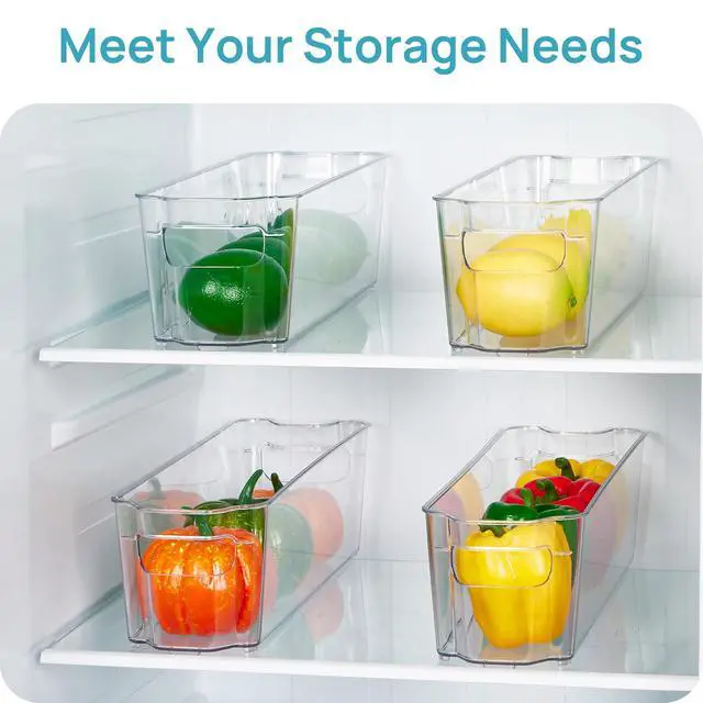 Alt view image 6 of 7 - 4Pcs Clear Breastmilk Storage Bags Container in Freezer Fridge | BPA-free Plastic Storage Bins, For Breast Milk Baby Pouches Formula Bottles and Yogurts, In Freezer Fridge and Pantry