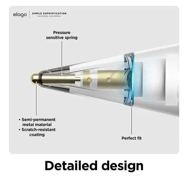 Alt view image 5 of 7 - 2 Pack Replacement Metal Pencil Tips for Apple Pencil Pro | Apple Pencil and Apple Pencil, Wear-Resistant High Sensitivity Pencil Nibs (1st & 2nd Generation) (USB-C)