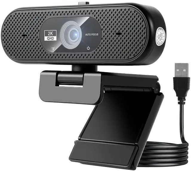 Main image of Hprosper 2K Webcam with Microphone, Automatic Light Correction & Privacy Cover, Wide Angle USB Camera for PC, Laptop, Mac, Zoom, Gaming, Streaming, Conference Room, Video Conferencing