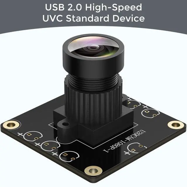 Alt view image 2 of 7 - 1080P USB2.0 UVC Camera, 130° Wide Angle Camera, Plug & Play for PC, Raspberry Pi, Jetson Nano and SBCs. Support Windows, Linux, Android and Mac OS.