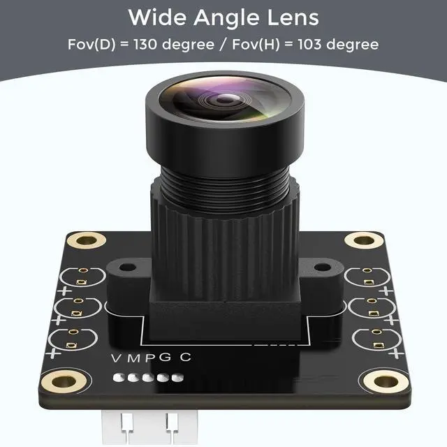 Alt view image 3 of 7 - 1080P USB2.0 UVC Camera, 130° Wide Angle Camera, Plug & Play for PC, Raspberry Pi, Jetson Nano and SBCs. Support Windows, Linux, Android and Mac OS.