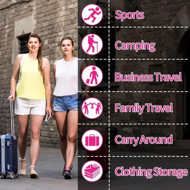 Alt view image 6 of 7 - Shoe Bags for Travel, Large Capacity Oxford Fabric 3 Pack Pink | Waterproof Dustproof Design, Fits Men Women Shoes Up to Size 14, Gym Trips Closet Storage, Durable Zipper Handle