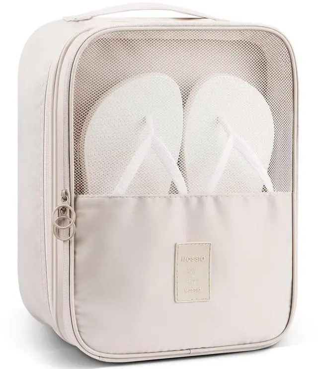 Main image of Shoe Bag,Large Waterproof Shoe Organizer with Zipper for Men & Women Beige