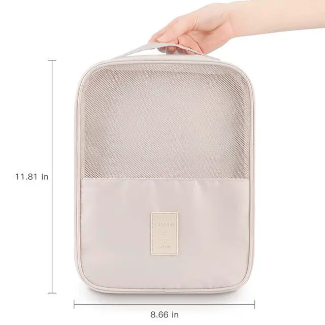 Alt view image 2 of 7 - Shoe Bag,Large Waterproof Shoe Organizer with Zipper for Men & Women Beige