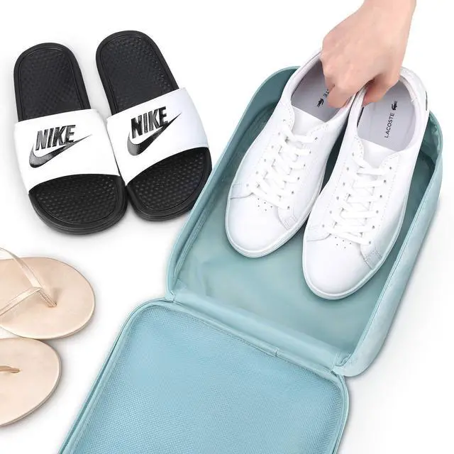 Alt view image 6 of 7 - Travel Accessories, Water Resistant Portable Gym Golf Shoe Bag Light Pink