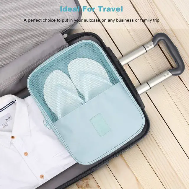 Alt view image 4 of 7 - Travel Accessories, Water Resistant Portable Gym Golf Shoe Bag Light Pink